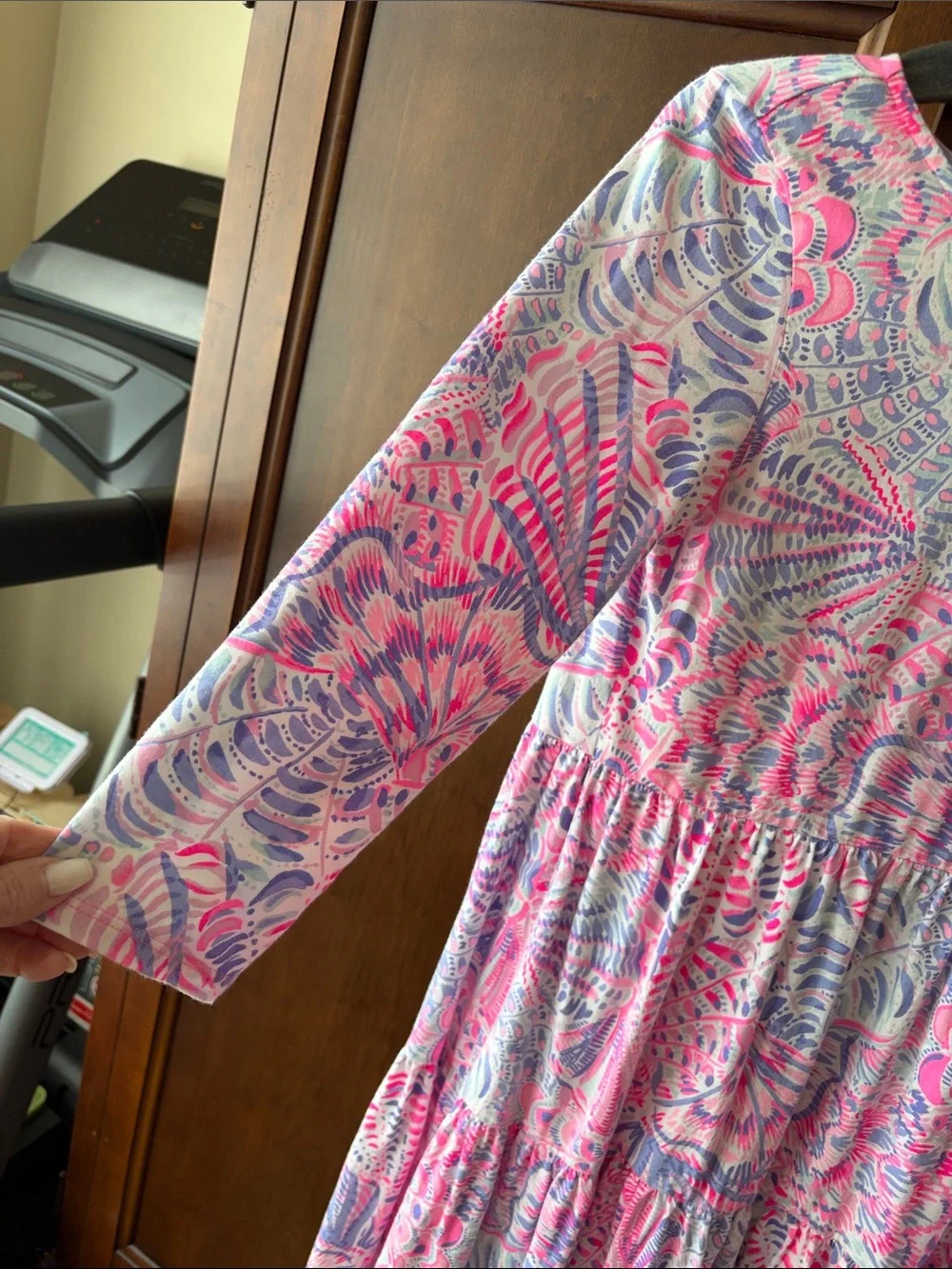 Lilly Pulitzer ladies Pink Patterned Tiered Dress